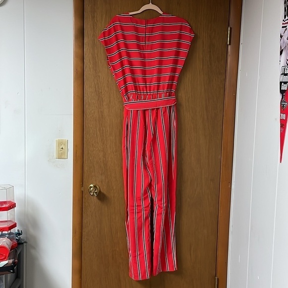 size small red stripe Express jumpersuit - Picture 6 of 6